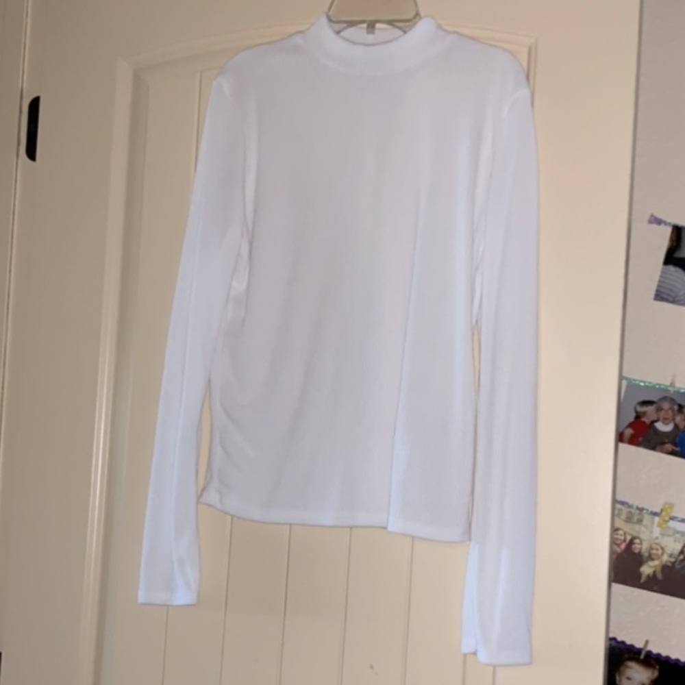 Boohoo Ribbed Mock Turtleneck